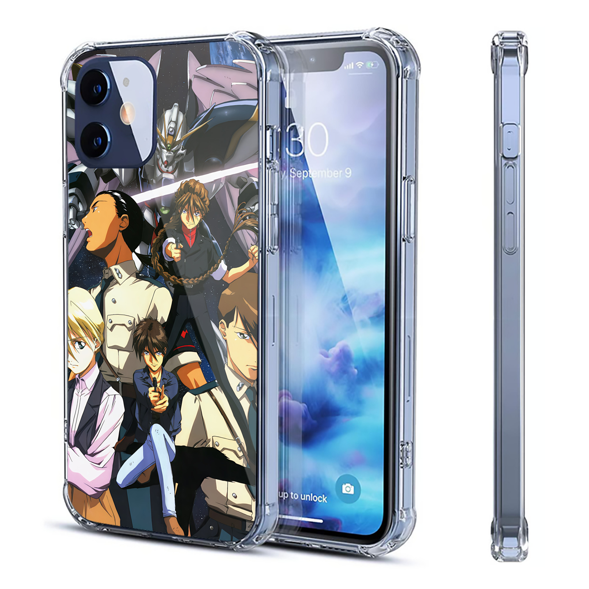 （画像用） 機動戦士ガンダム Mobile Suit Gundam 【iPhone 12シリーズ対応】透明スマホケース（クリアソフトケース）